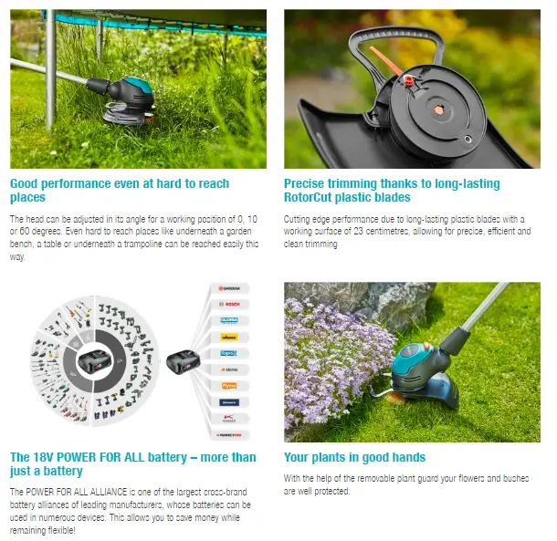 GARDENA EasyCut 23/18V P4A Cordless Trimmer Set 14700-40