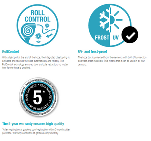 Gardena Garden Hose Box RollUp M, 20m Garden Plus