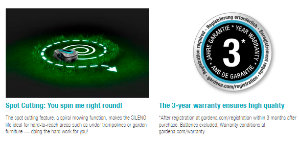 GARDENA SILENO life 750 m² Bluetooth Robotic Lawnmower