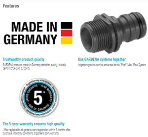 Gardena “Profi” Maxi-Flow System Universal Adapter 26.5 mm (G 3/4") Garden Plus