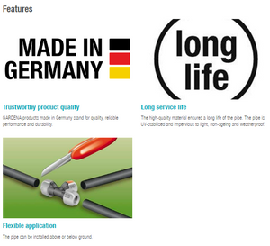 Gardena Connecting Pipe 25 mm, 25M Garden Plus