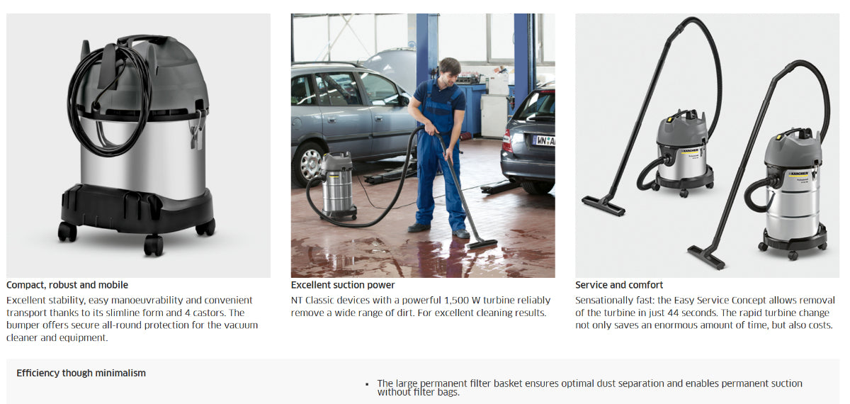 Kärcher NT 30/1 Me Classic Wet & Dry Vacuum — 30 L