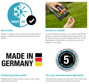 Gardena Oscillating Sprinkler Aqua L Garden Plus