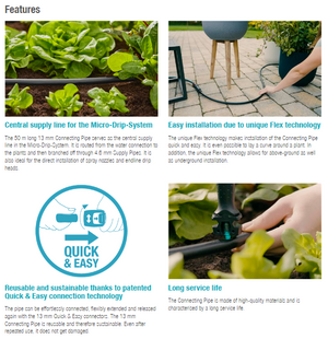 Gardena Connecting Pipe Flex 13 mm (1/2"), 50m Garden Plus