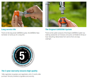 Gardena Hose Connector with Control Valve 13 mm (1/2") Garden Plus