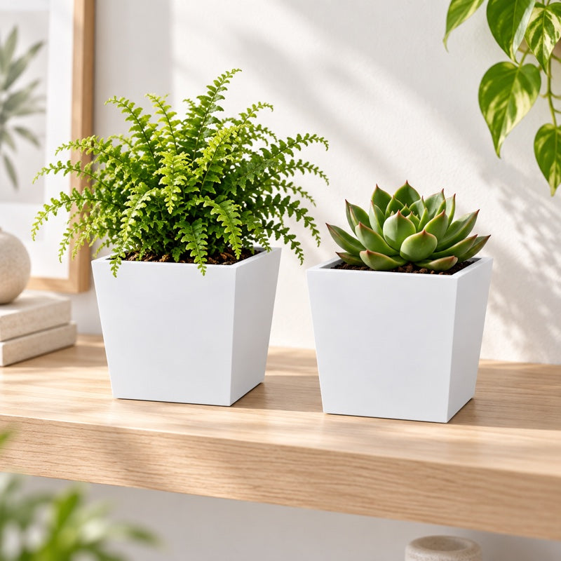 Large Tapered Square - FC-036 | Fiber Clay Planter