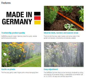 Gardena Sprinkler Hose (Orange), 7.5m Garden Plus