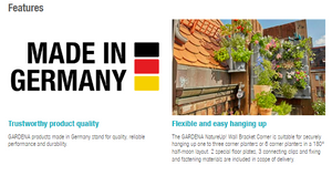 Gardena NatureUp! Wall Bracket Corner Garden Plus