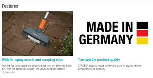 Gardena Comfort Scrubbing Brush Garden Plus