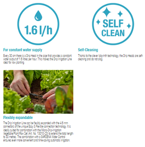 Gardena Drip Irrigation Line 4.6 mm (3/16"), 15 m Garden Plus