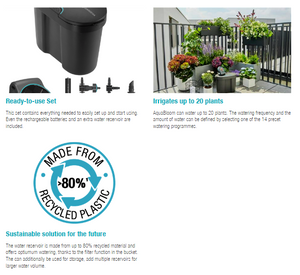 Gardena Solar-powered Irrigation AquaBloom Water Reservoir Set Garden Plus