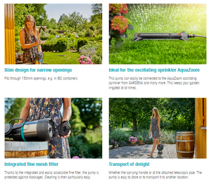 Gardena Rain Water Tank Pump 4700/2 Inox Garden Plus