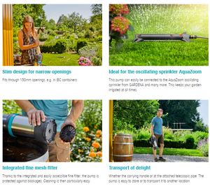 Gardena Rain Water Tank Pump 4700/2 inox automatic Garden Plus