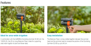 Gardena Extension Pipe for OS 90 Garden Plus