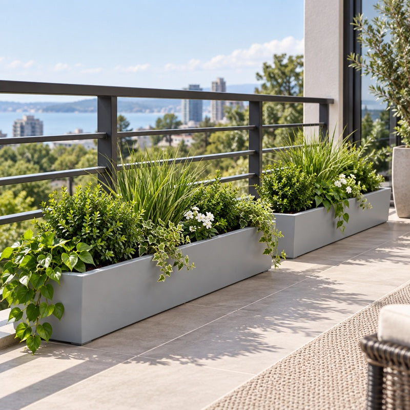 Slim Rectangular - FC-038 | Fiber Clay Planter
