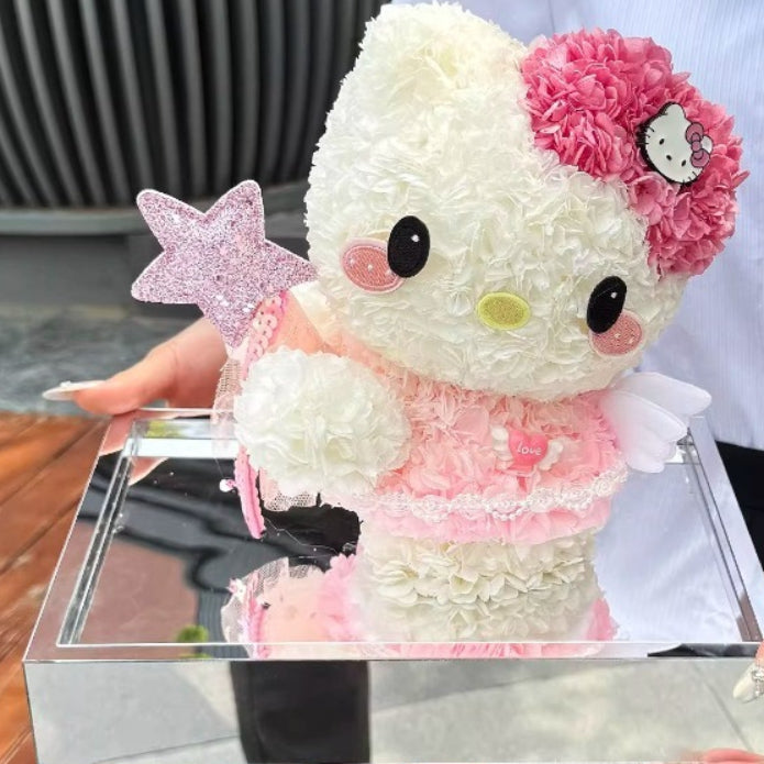 Hello Kitty Preserved Hydrangea Flower Arrangement
