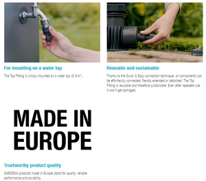 Gardena Tap Fitting 13 mm (1/2") – 3/4" thread Garden Plus