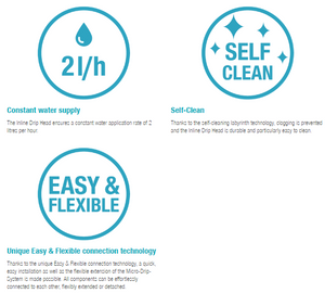 Gardena Inline Drip Head 2 l/h, pressure compensating Garden Plus