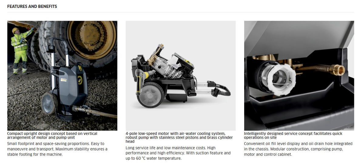 Kärcher HD 10/25-4 S Three-Phase Cold-Water Pressure Washer