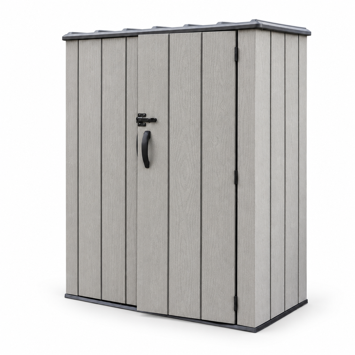 Lifetime vertical cabinet, grey finish, closed doors, square product view