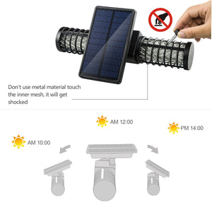 Solar LED Outdoor Mosquito Killer Lamp wings style Garden Plus
