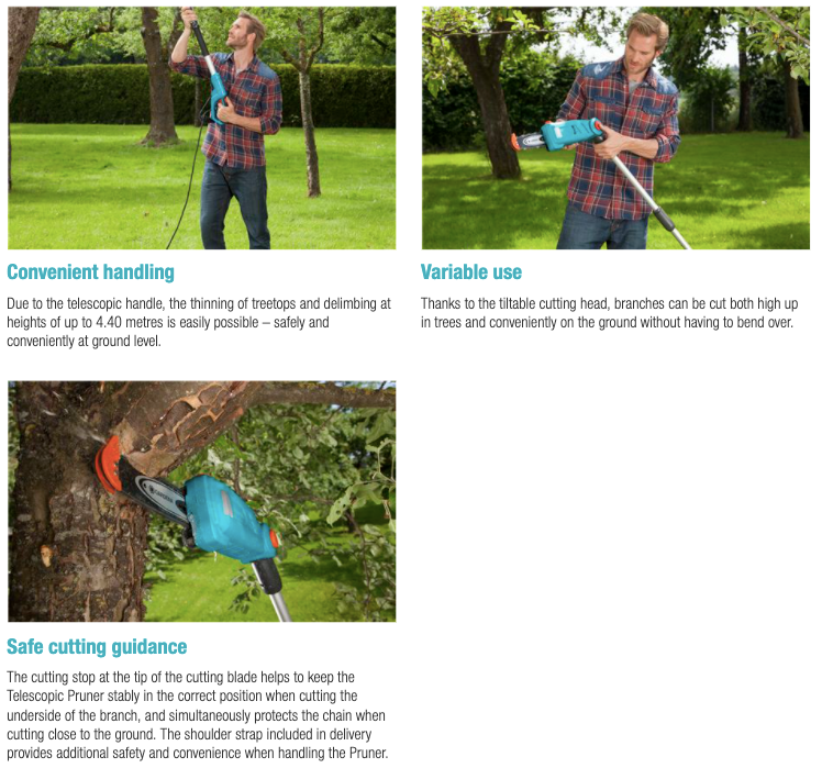 Gardena Telescopic Pruner TCS 720/20 ready-to-use Set Garden Plus