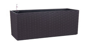 Leizisure Self-Watering Rattan Style Long Planter Garden Plus