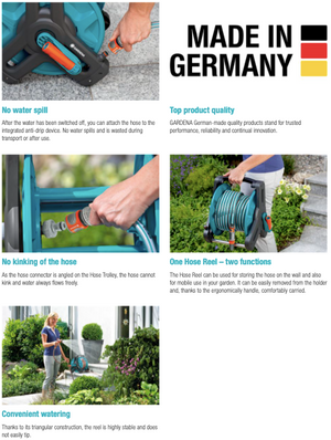 Gardena Wall-Fixed Hose Reel 50 Set Garden Plus