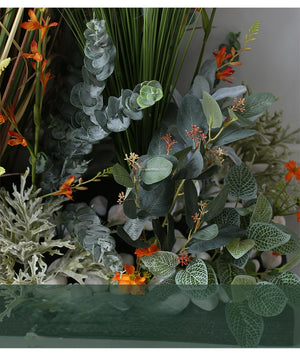 Natural Reed Potted Landscape Simulated Planter Piece Garden Plus