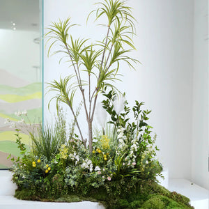 Simulation Dragon Blood, Sago Cycas , Dracaena Marginata Plant Decoration Pieces Garden Plus