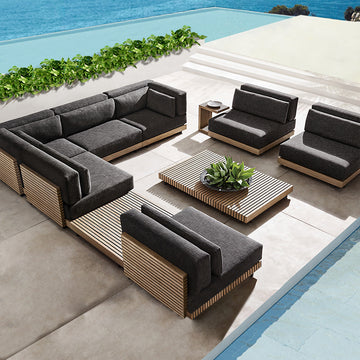 Solid Wood Sofa Set Garden Plus