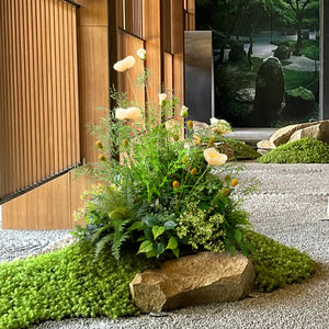 Round Artificial Bonsai Landscape Flower Plant Decoartion Piece Garden Plus