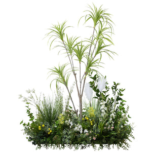 Simulation Dragon Blood, Sago Cycas , Dracaena Marginata Plant Decoration Pieces Garden Plus