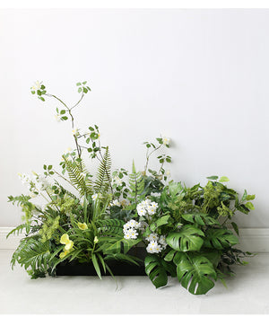 Simulation Flower and Grass Partition Planter Decoration Piece Garden Plus