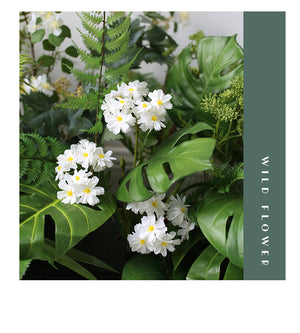 Simulation Flower and Grass Partition Planter Decoration Piece Garden Plus