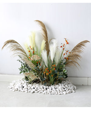 Large Green Plant Reed Landscape Fake Flower and Grass Decoration Pieces Garden Plus