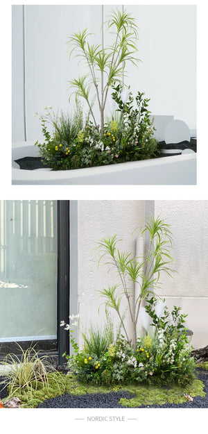 Simulation Dragon Blood, Sago Cycas , Dracaena Marginata Plant Decoration Pieces Garden Plus