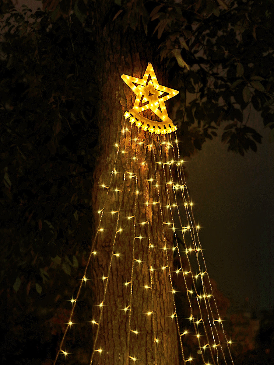 Solar Star Waterfall Light Garden Plus