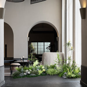 Large Green Simulation Fern Pool Flowers and Plants Set Decoration Piece Garden Plus