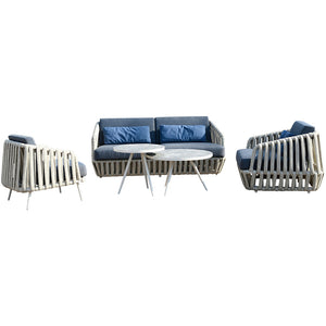 Rattan Sofa, Chair, Recliner and Table Set Garden Plus