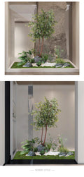 Large Artificial Green Plant Landscape Decoration Set Piece Garden Plus