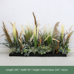 Large Green Plant Reed Landscape Fake Flower and Grass Decoration Pieces Garden Plus