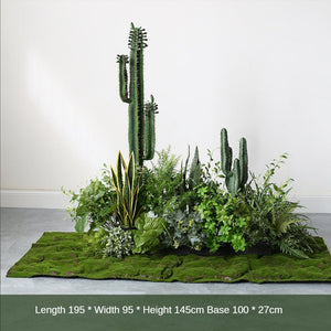 Artificial Cactus Bonsai Landscape Set Plant Decoration Pieces Garden Plus