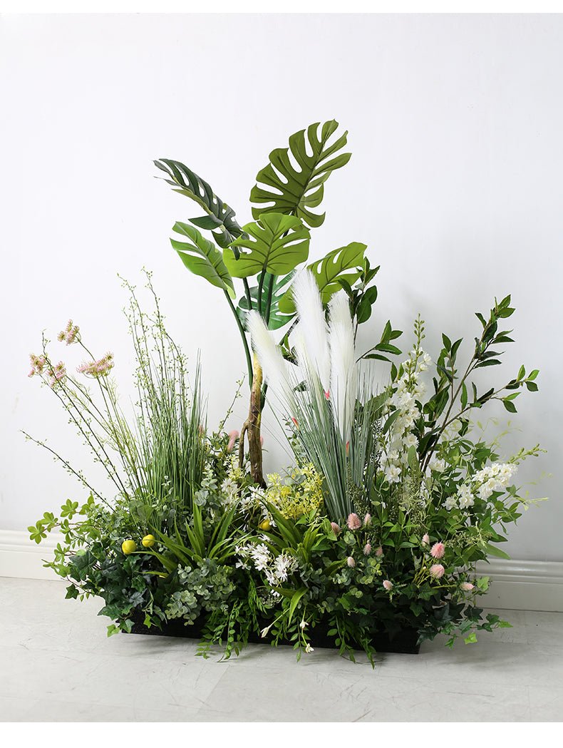 Artificial Combination on-the-Ground Green Potted Plants Deocoration Pieces Garden Plus