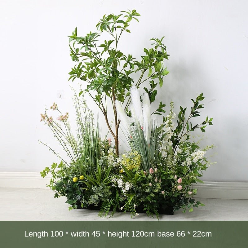 Artificial Combination on-the-Ground Green Potted Plants Deocoration Pieces Garden Plus