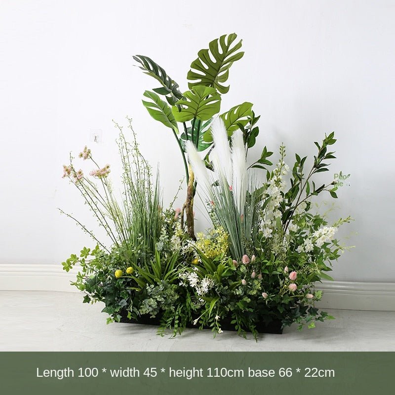 Artificial Combination on-the-Ground Green Potted Plants Deocoration Pieces Garden Plus