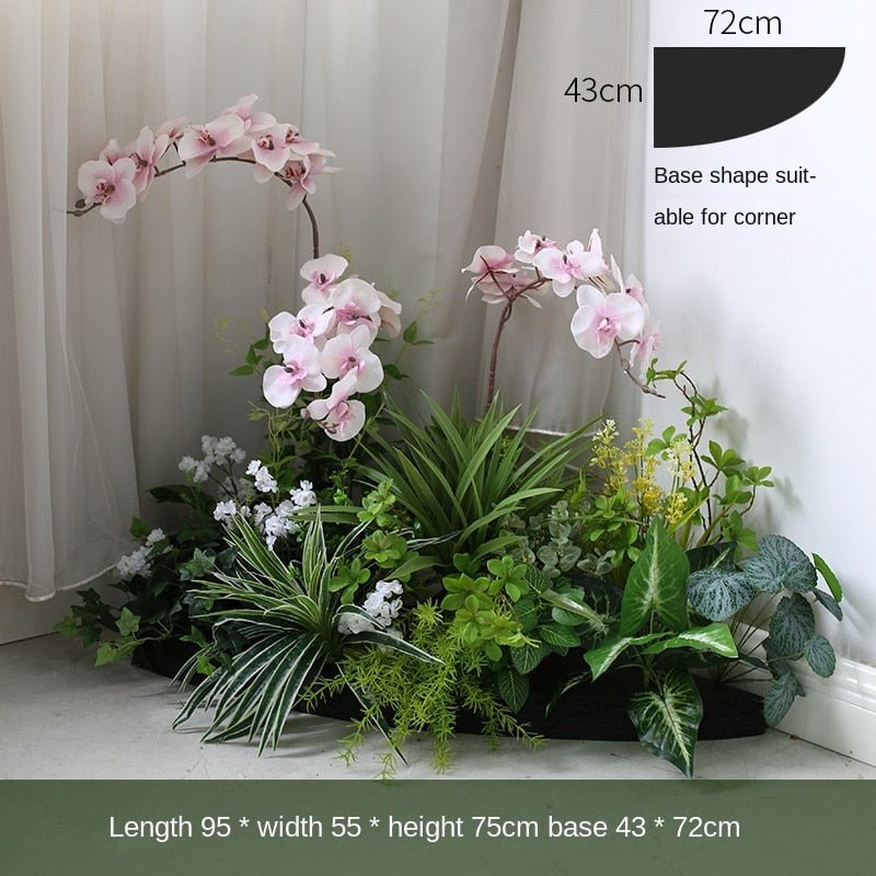 Artificial Combination on-the-Ground Green Potted Plants Deocoration Pieces Garden Plus