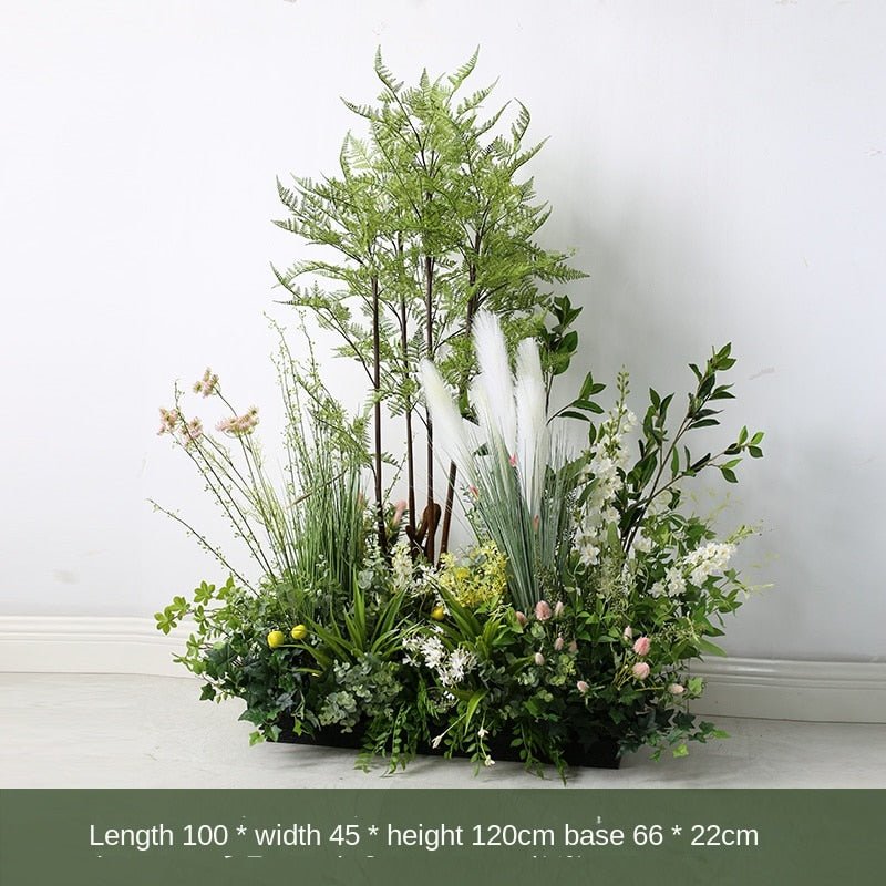 Artificial Combination on-the-Ground Green Potted Plants Deocoration Pieces Garden Plus