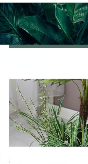 Artificial Indoor Landscape Gardening Palm Potted Plants PIece Garden Plus