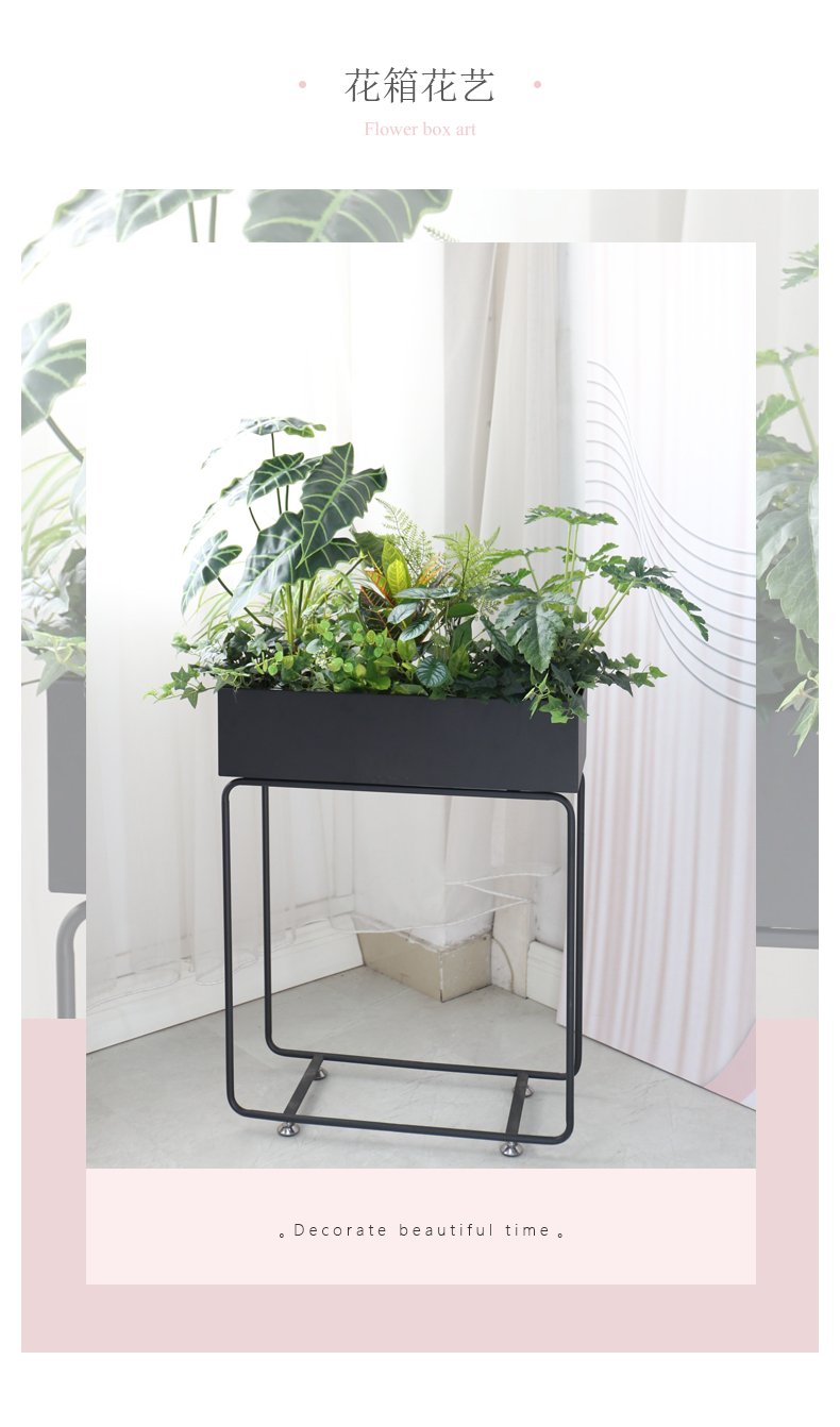 Artificial Outdoor Flower Box Partition Greenery Combination Decoration Pieces Garden Plus